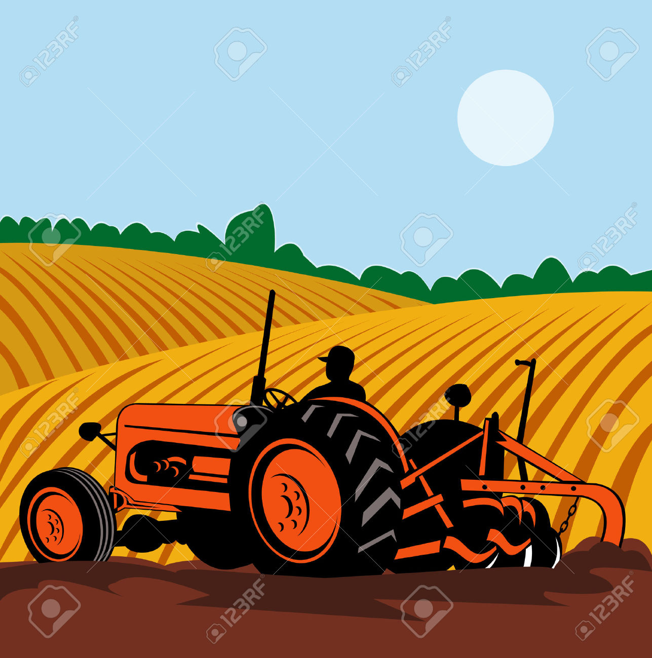 Agriculture field clipart.