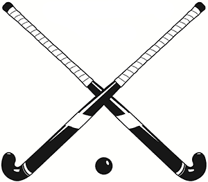 Crossed Field Hockey Sticks.