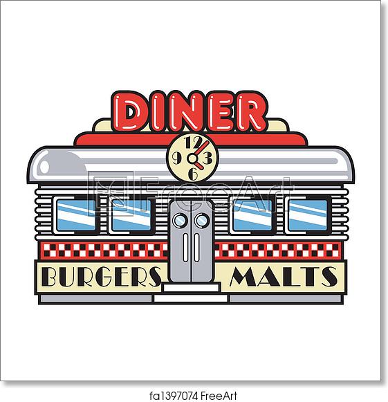 Free art print of 1950s Fifties Diner Clip Art.