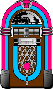 Pink And Blue Jukebox clip art.