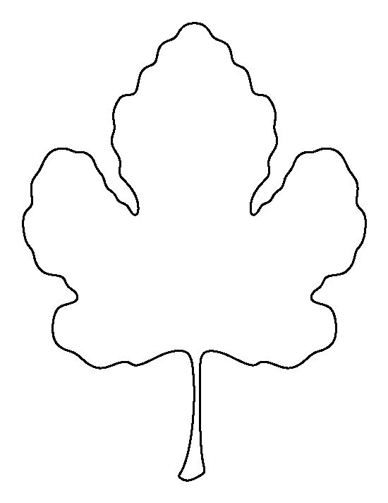 Leaf outline fig leaf pattern use the printable outline for crafts.