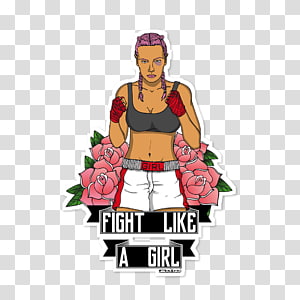 Fight Like A Girl PNG clipart images free download.