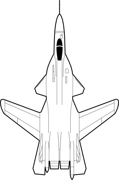 Fighter Jet Plane clip art Free vector in Open office drawing svg.