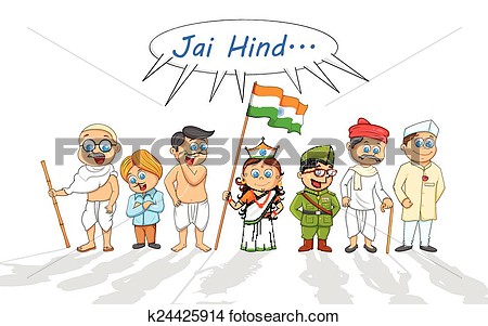Indian freedom fighters clipart.
