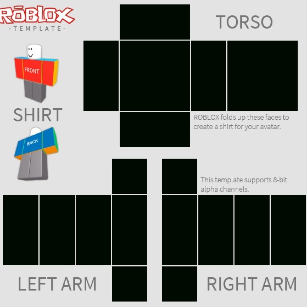 clear roblox shirt template