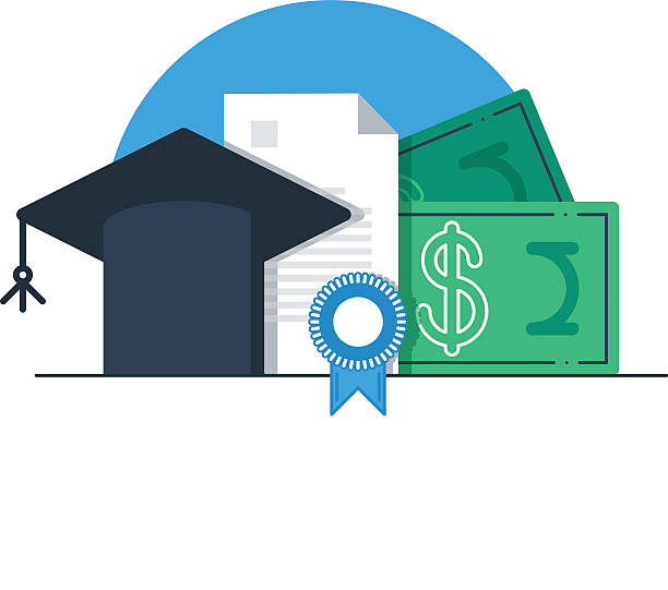 Best College Financial Aid Illustrations, Royalty.