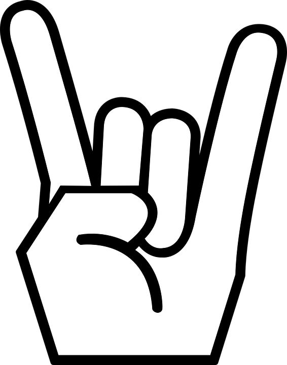 Free vector graphic: Gesture, Fingers, Rock 'N' Roll.