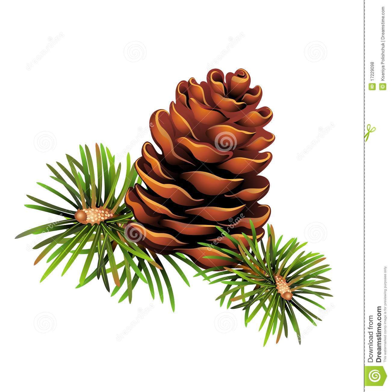 Pine Cone Tree Clip Art