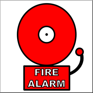 Clip Art: Fire Alarm Color I abcteach.com.
