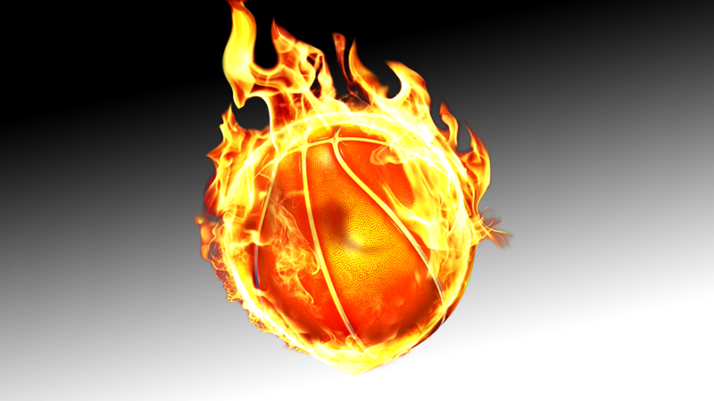 Download Free png Itu0027s a basketball ON FIRE.