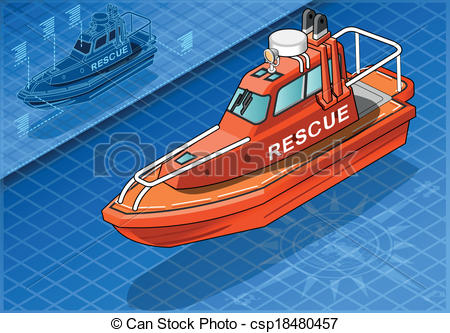 Rescue boat clipart.