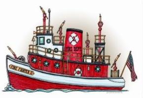 Free Fire Boat Clipart.