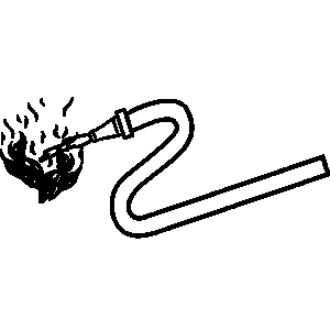 Fire hose clipart black and white.
