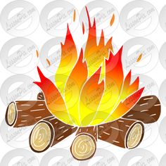 Camping fire pit clipart.