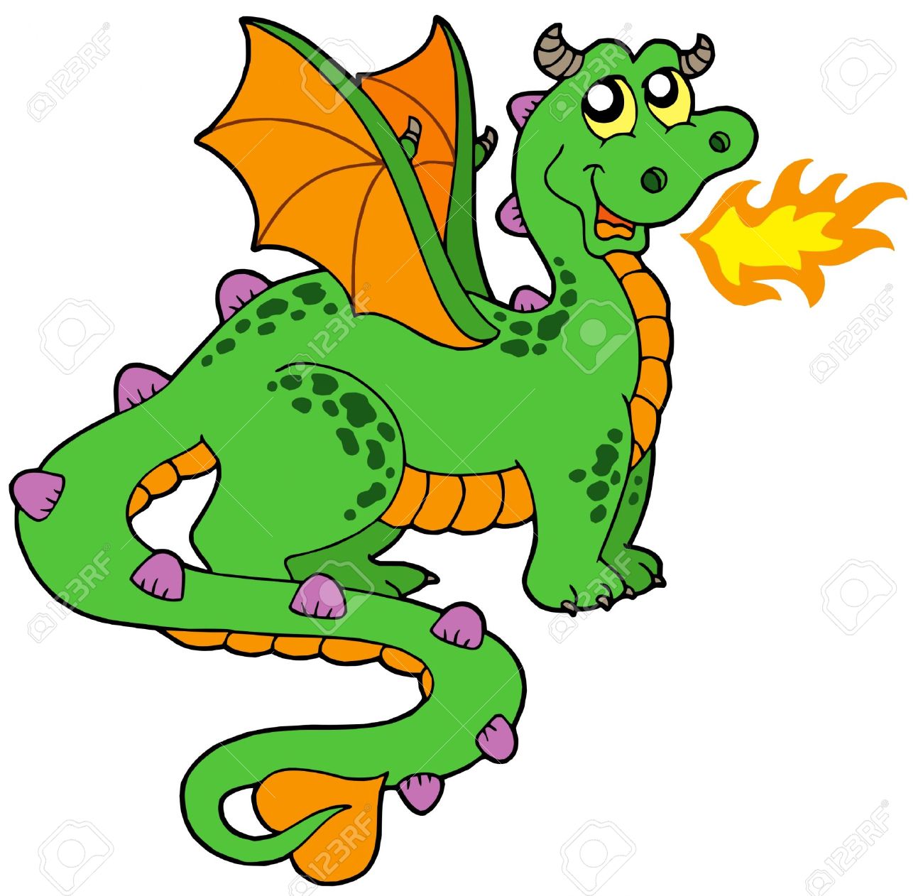Flame tail clipart.