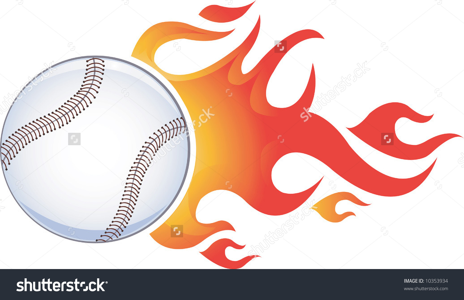 Tennis Ball Tail Fire On Move Stock Vector 10353934.