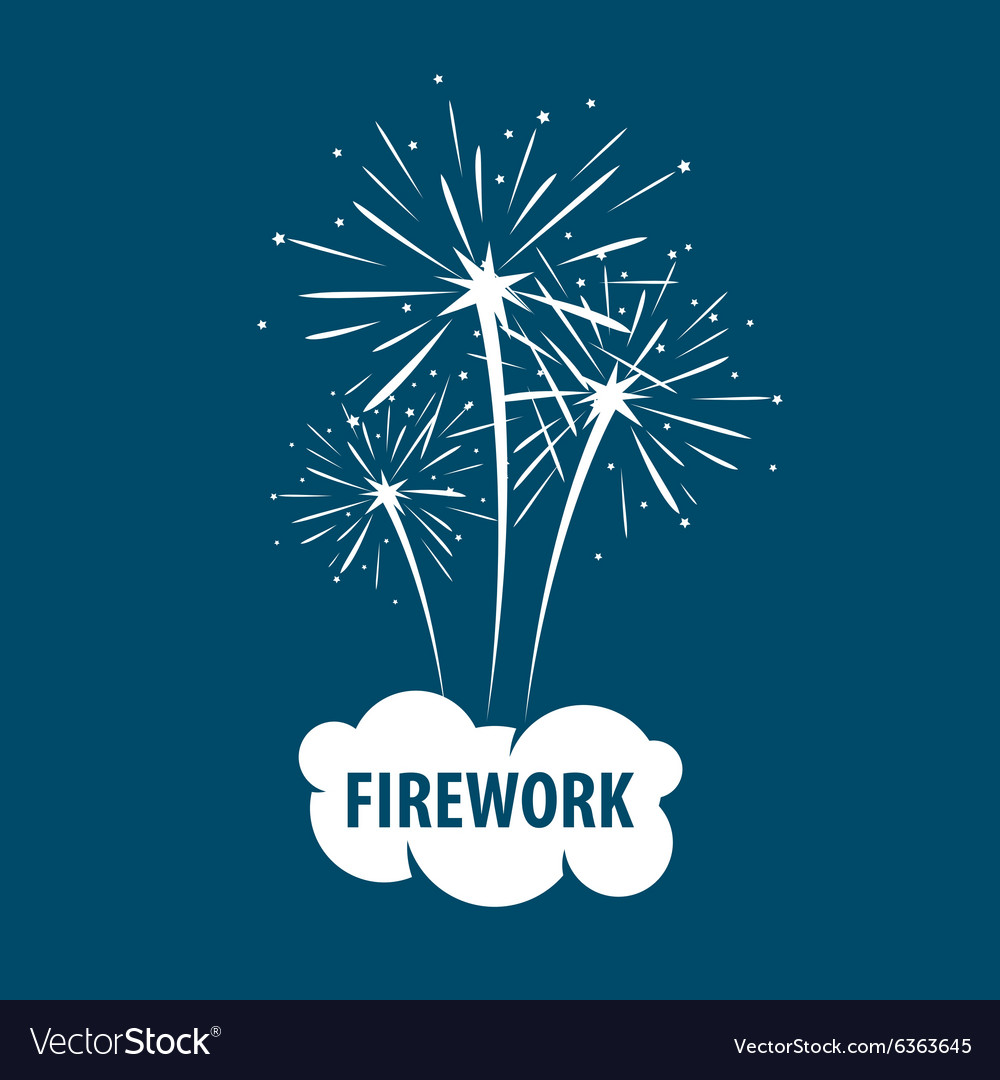 Logo white cloud and firework.