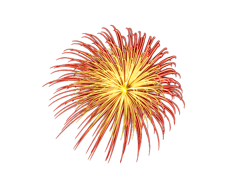 Fireworks PNG with Transparent Background (Isolated.