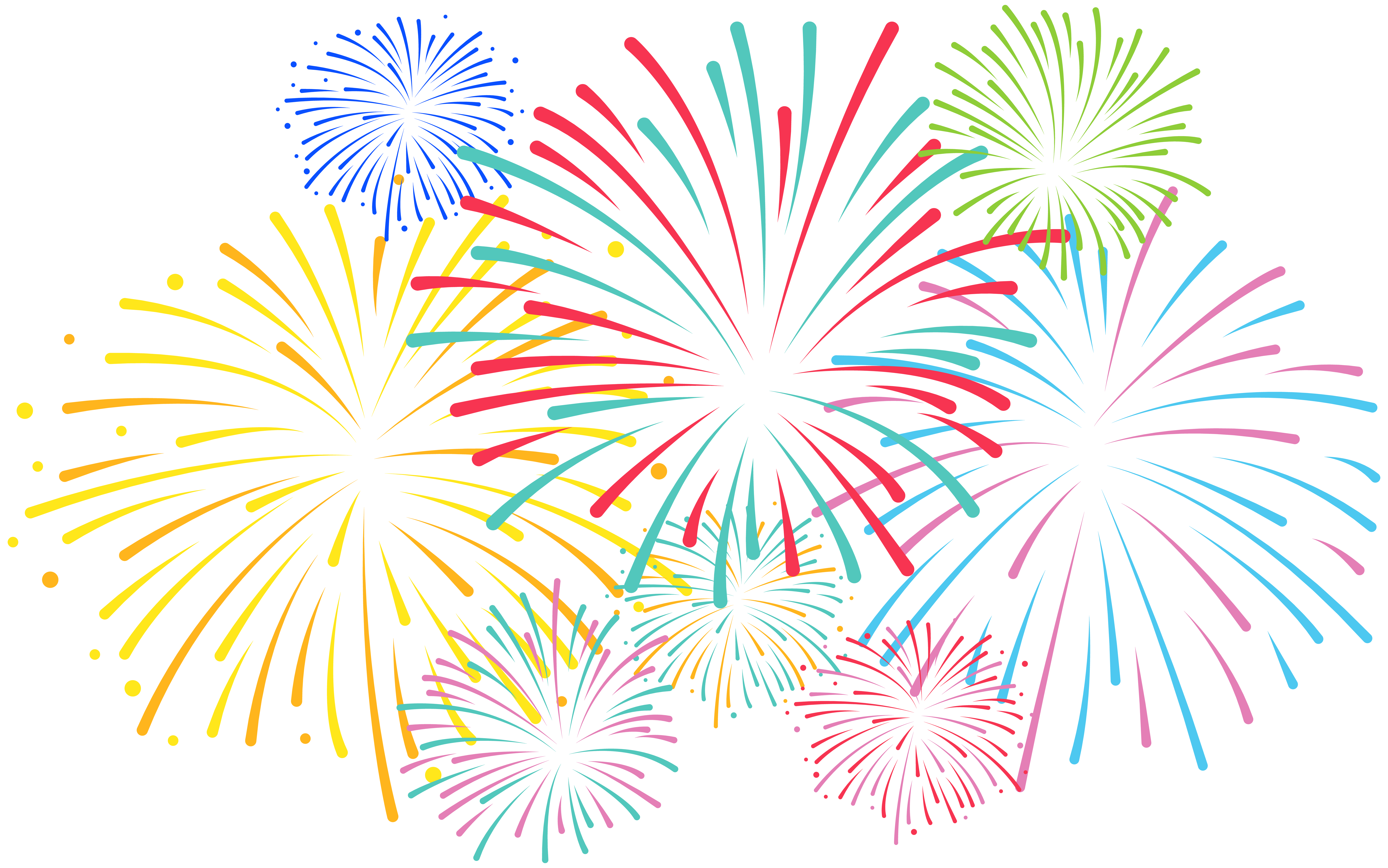 4048 Fireworks free clipart.