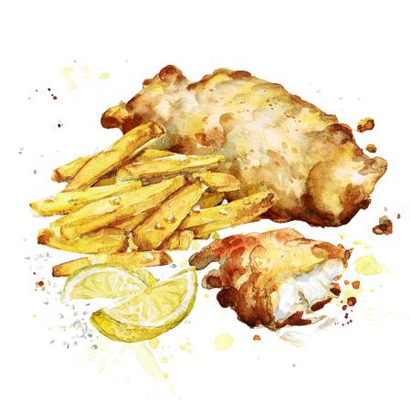 1,200 Fish Chips Cliparts, Stock Vector And Royalty Free Fish Chips.
