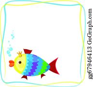 Fish Frame Border Clip Art.