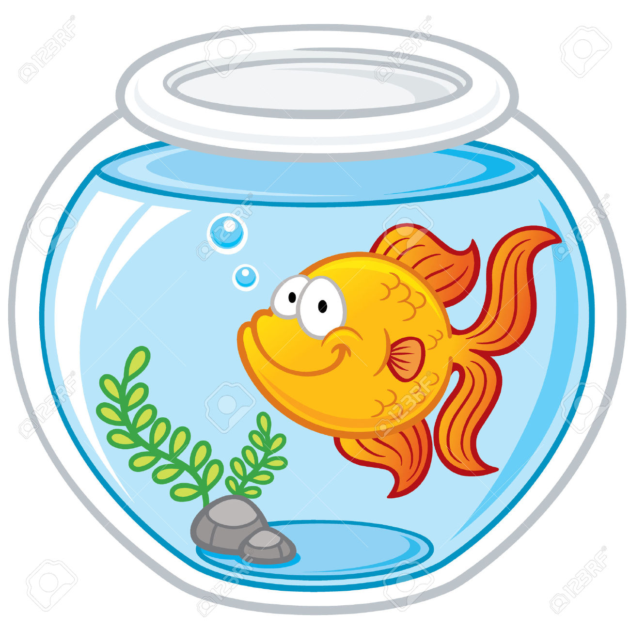 Fish In A Bowl Clipart.