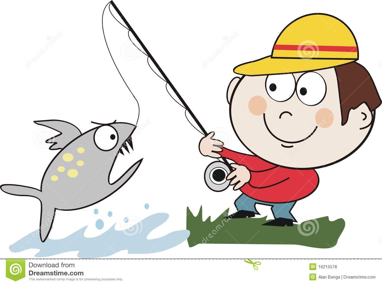 Catching Fish Clipart.