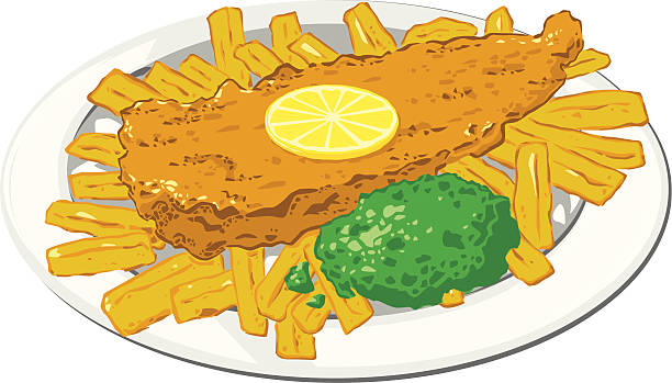Best Fish And Chips Illustrations, Royalty.