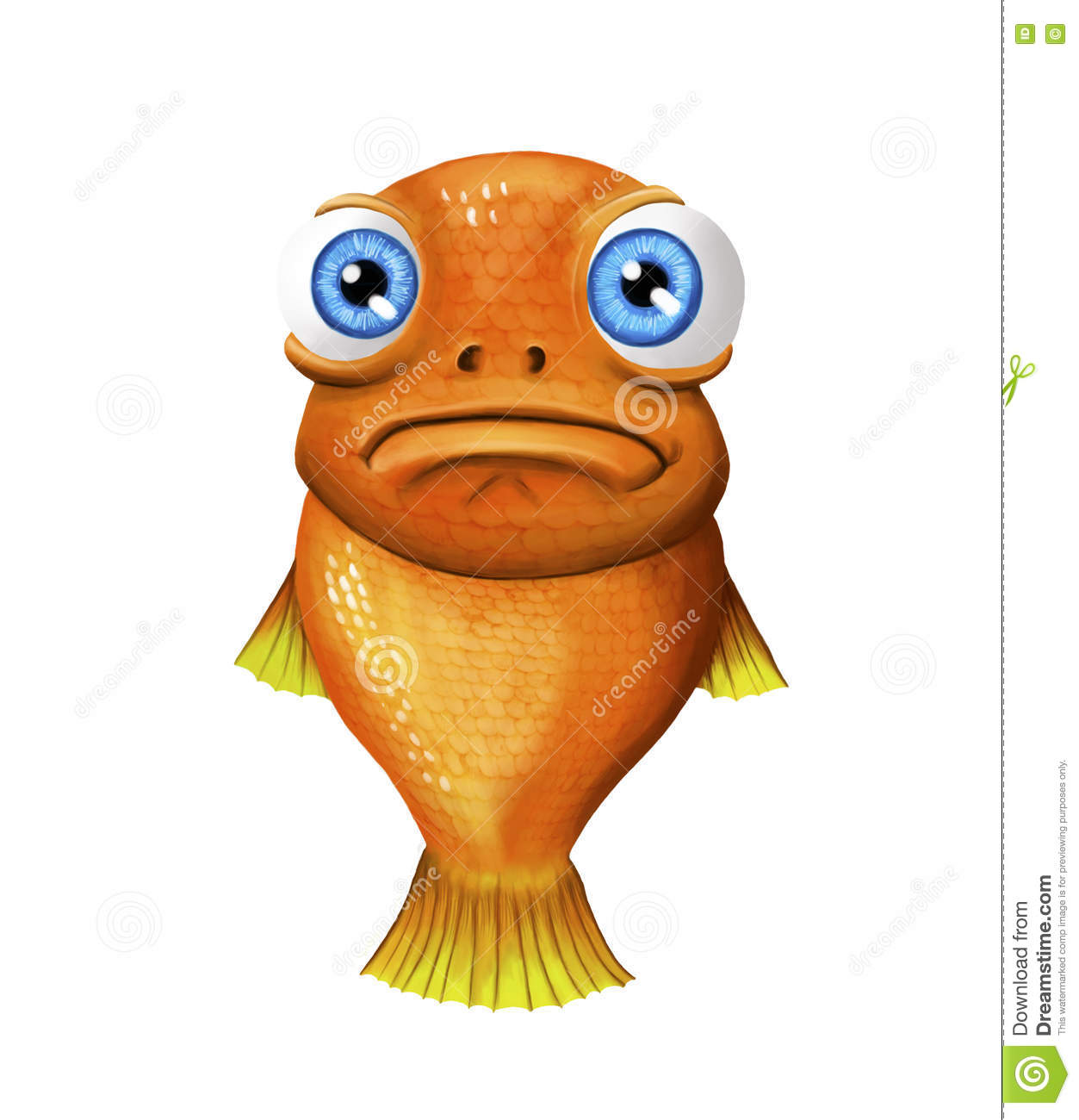 Fishface stock illustration. Illustration of lost, painting.