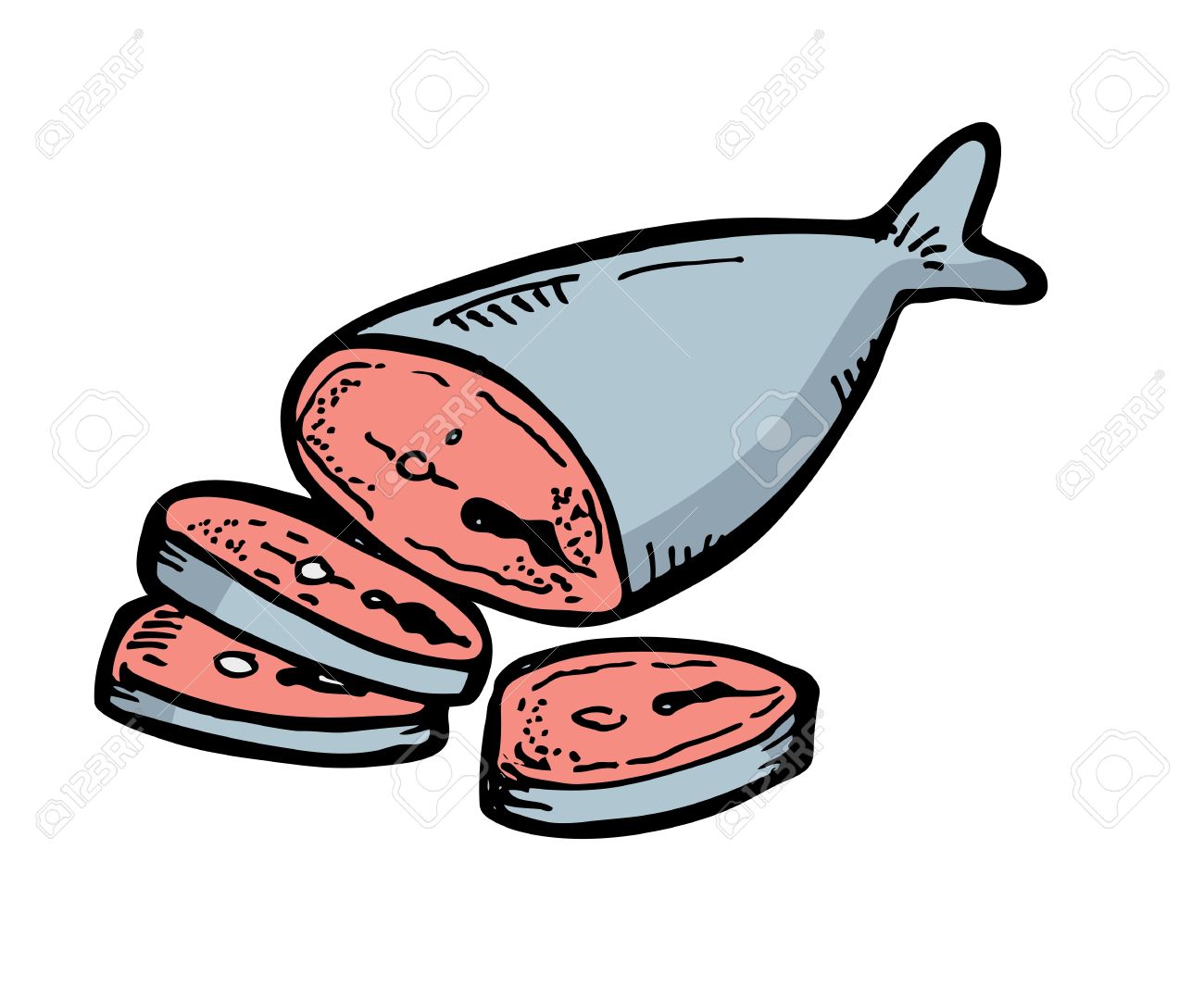 cooked fish clipart.