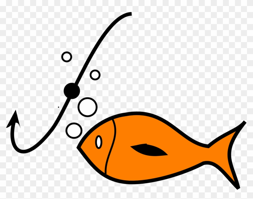 Fish With Hook In Mouth Clipart.