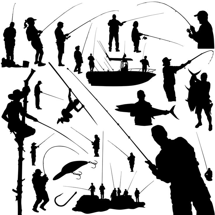 17 Best images about 1s Fish Fishing Silhouettes on Pinterest.
