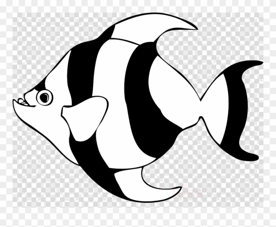 Black And White Fish Clipart Angelfish Clip Art.