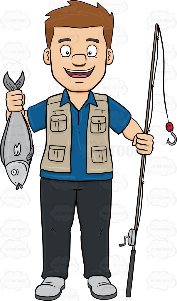 Fishing Man Clipart.