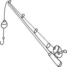Fishing Pole Coloring Pages.