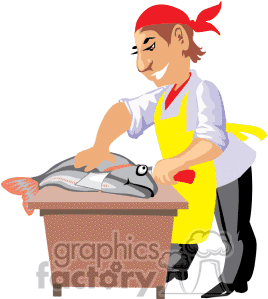 Fishmonger clipart.