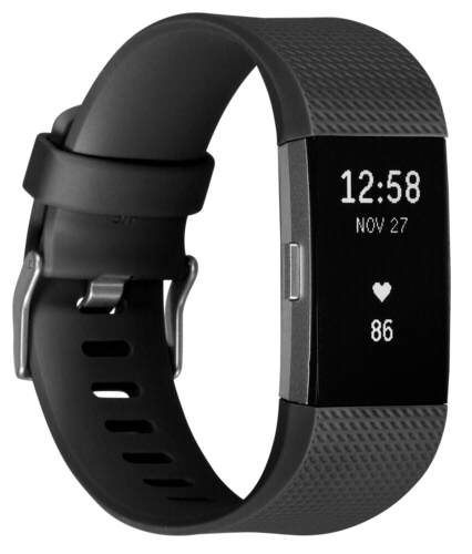 Fitbit Charge 2 large black/silver.
