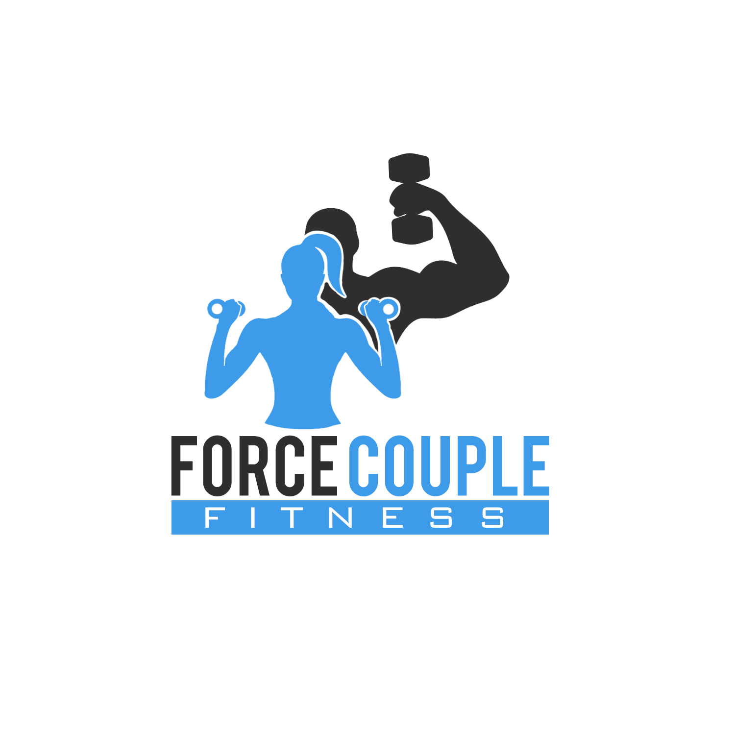 Bold, Modern, Fitness Logo Design for Force Couple Fitness.