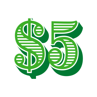 5 Dollar Bill PNG