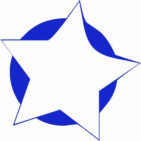 Military five point star clipart.
