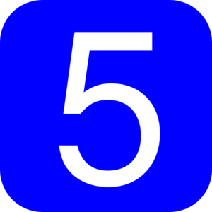 Rounded number five clipart.