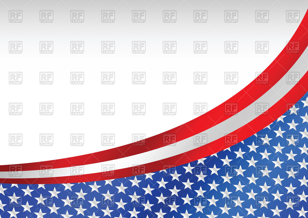Background with USA flag Stock Vector Image.