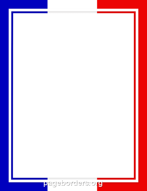 French Flag Border: Clip Art, Page Border, and Vector Graphics.