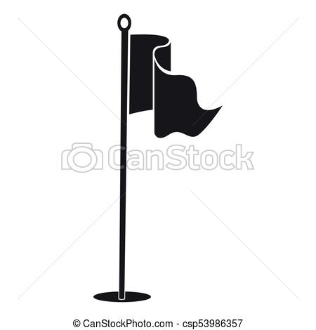 Golf flag silhouette.