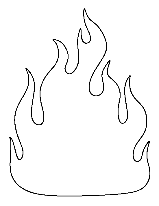 Fire pattern. Use the printable outline for crafts creating stencils.
