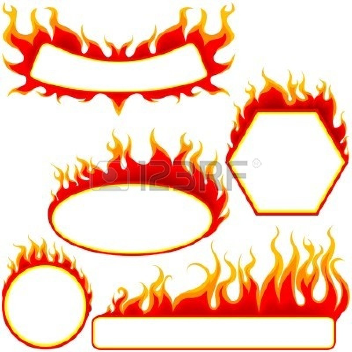 Flame border clipart 5 » Clipart Station.