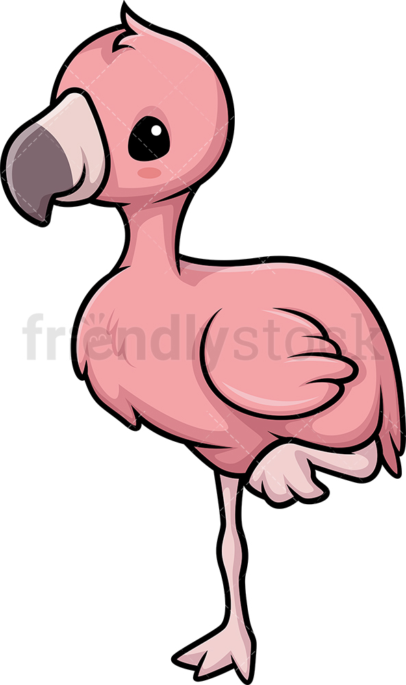 Chibi Kawaii Flamingo.