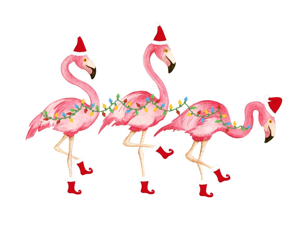 flamingo christmas.