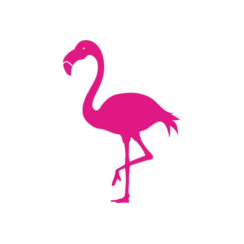 Flamingo Black And White SVG