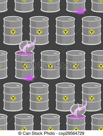 Vector Illustration of Dump biohazard. Gray flanks with violet.